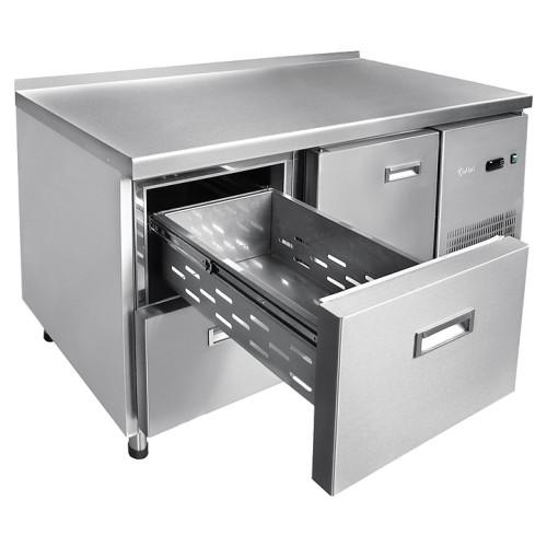 Стол холодильный Abat СХС-70-01 (1 дверь-стекло, 2 ящика, борт)