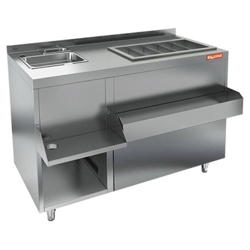 Барная станция HICOLD НБМКС-12/5БПК (с бортом, с ящиком)