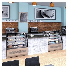 Витрина кондитерская TEFCOLD LPD1200C/BLACK черная/нерж