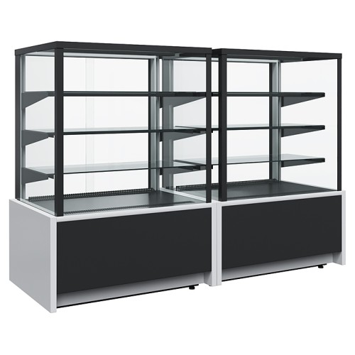 Витрина кондитерская Carboma KC70 VV 1,3-1 Standard Люкс Техно (9006-9005, черная)