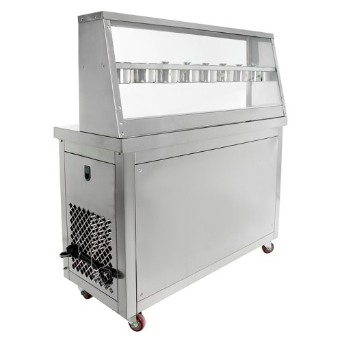 Фризер для жареного мороженого Foodatlas KCB-2Y (контейнеры, стол для топпингов, система контроля температуры)