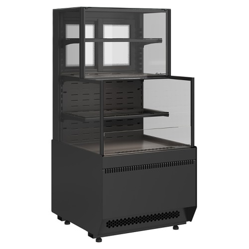 Витрина кондитерская комбинированная Carboma KC70 VV/VV 0,6-2-1 Standard боковина ступенька версия 2.0 (9005)