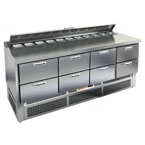 Стол для салатов HICOLD SLE2-2222GN (1/6) с крышкой