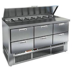 Стол для салатов HICOLD SLE1-222GN (1/3) с крышкой