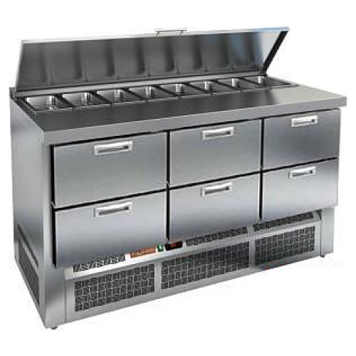 Стол для салатов HICOLD SLE1-222GN (1/3) с крышкой
