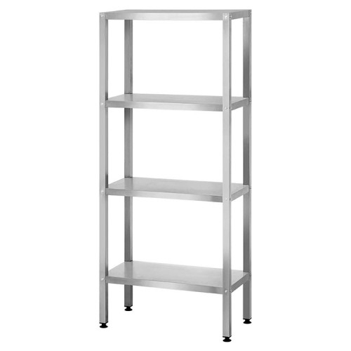 Стеллаж полочный Mecon Profi Inox СПЛп 600х500х1800 мм, сплошные полки, 5 шт.