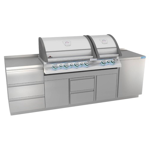 Модульная кухня для встраиваемого гриля КАМИК Бета 2680*610*890