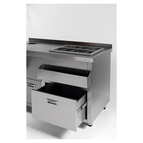 Барная станция Restoinox БСЗ1-15/7-05 с ящиками и вертушкой