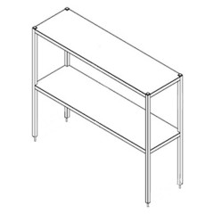 Полка настольная Assum ПНС-П2-2-14/4 Н сквозное крепление
