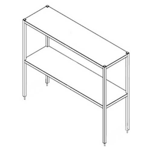 Полка настольная Assum ПНС-П2-2-14/4 Н сквозное крепление