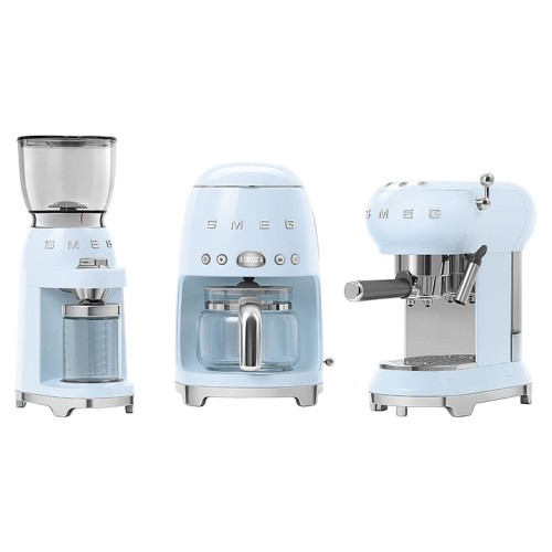 Кофемолка SMEG CGF11PBEU пастельная голубая