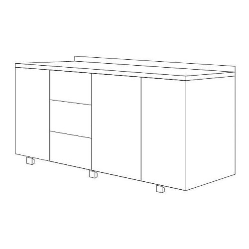 Стол холодильный KAYMAN КСХ-131/60 (2 двери, 3 ящика)