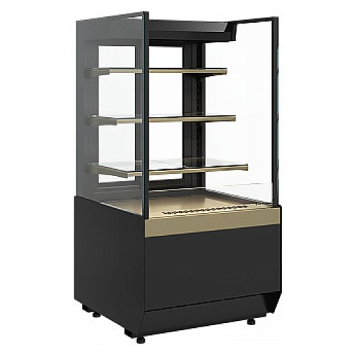 Витрина кондитерская Carboma KC70 VV 0,6-1 Standard без боковин, версия 2.0 (Bronze 9005/0109)