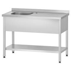 Ванна моечная Mecon Profi Inox РПЦп 1500х700х860 мм (1 м/о левое 500х500х300 мм) ножка профильная