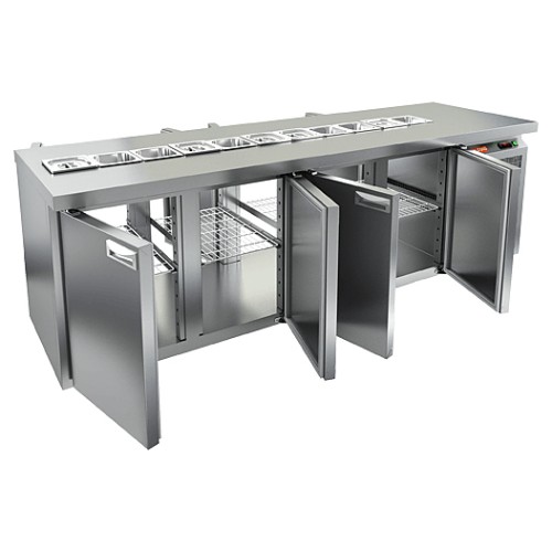 Стол для салатов сквозной HICOLD SL2T-1111/SN (1/6) без крышки