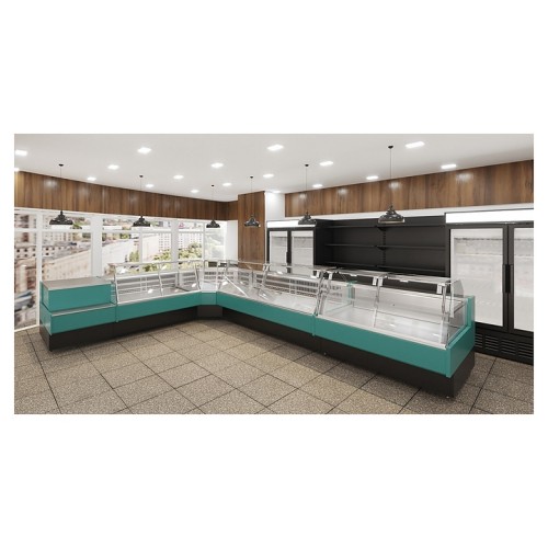 Витрина холодильная Lida Aqua-1 Self SU (2400х1250х900 мм)