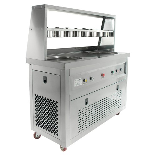 Фризер для жареного мороженого Foodatlas KCB-2Y (контейнеры, стол для топпингов)