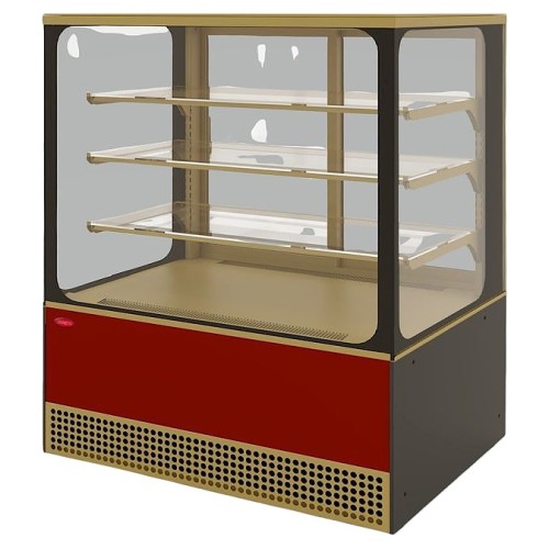 Витрина кондитерская KAYMAN KВК-950М КВАДРО золото