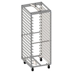 Тележка-шпилька вкатная Zucchelli Forni Rack 400x600 на 15 уровней для ротационной печи Minirotor E