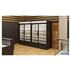 Шкаф холодильный Lida S S (1200х800х1950 мм) прозрачные распашные двери