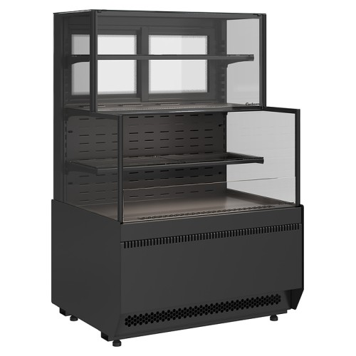 Витрина кондитерская комбинированная Carboma KC70 VV/VV 0,9-2-1 Standard боковина ступенька версия 2.0 (9005)