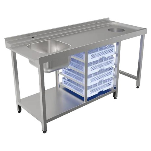 Стол для посудомоечной машины КОБОР СПМ/1-170/70/Л