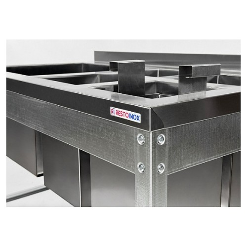 Ванна моечная для яиц Restoinox ВМСЯ-1/5-Б-ЭЦ+ВМС-1/5-Б-ЭЦ (каркас оцинкованный)