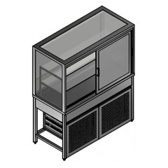 Витрина кондитерская Gastrolux ВСН-157/CUBE/ДП/СП/ДКСП/CR/З/ЛВ/ДРНС-90