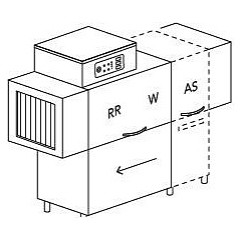 МАШИНА ПОСУДОМОЕЧНАЯ DIHR RX 104 DX+DDE+XP+DR64