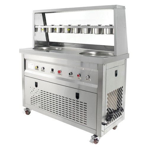 Фризер для жареного мороженого Foodatlas KCB-2Y (контейнеры, световой короб, стол для топпингов)