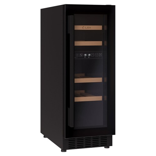 Винный шкаф Lex LWD3017BL dual zone черный