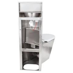 Унитаз антивандальный Oceanus 1-004.1(L) (нерж. сталь) левый