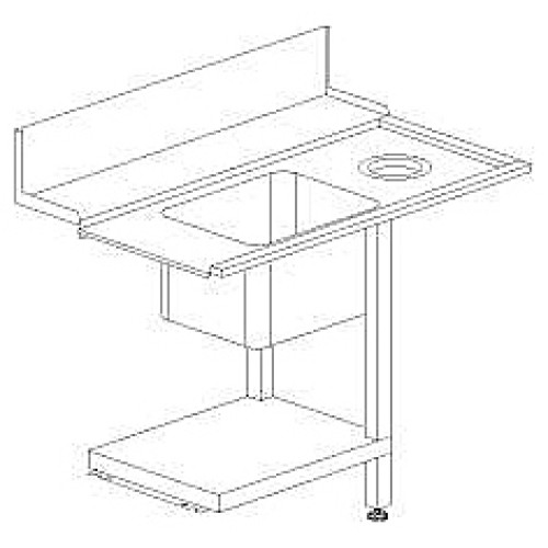Стол для грязной посуды Dihr Т 50 F SX (левый)