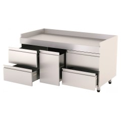 Тумба для встраиваемого гриля КАМИК 347490/304 1460*610*890 5 ящиков