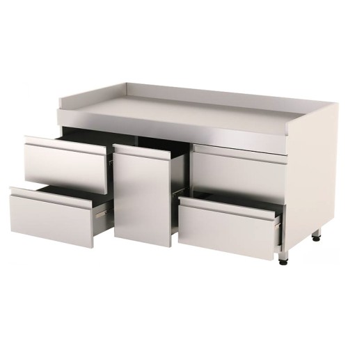 Тумба для встраиваемого гриля КАМИК 347490/304 1460*610*890 5 ящиков