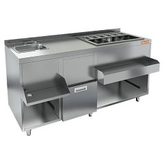 Барная станция HICOLD НБМКС-15/6БПК (с бортом, без ящиков)