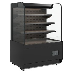 Витрина кондитерская Carboma Radius KR70 VM 1,3-2 Standard открытая, горка (Techno 9005)