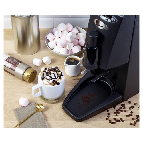 Кофемолка электрическая Santos 55BF черная с мобильным темпирующим устройством