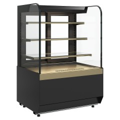 Витрина кондитерская Carboma Radius KR70 VM 0,9-2 Standard открытая (Bronze 9005/0109)