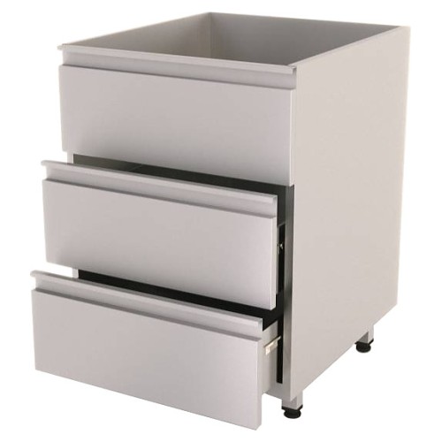 Тумба для раковины или газовой конфорки КАМИК 347056/304 610*610*890 с 2 выдвижными ящиками