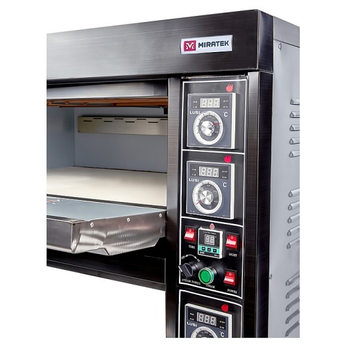 Печь хлебопекарная Miratek BK-24G + каменный под (2 яруса) + пароувлажнение
