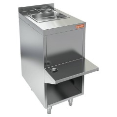 Стол закрытый пристенный HICOLD НБМБП-4/5Б (с полкой под блендер, рукомойником и бортом)