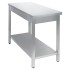 Стол производственный универсальный Luxstahl СПУ-15/4 со сплошной полкой (нерж. сталь)