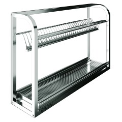 Полка настенная для тарелок и стаканов Restoinox ПНТС-1/1-900