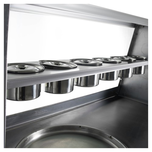 Фризер для жареного мороженого Foodatlas KCB-1Y (контейнеры, стол для топпингов)