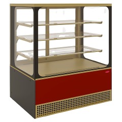 Витрина кондитерская KAYMAN KВК-1300М квадро золото