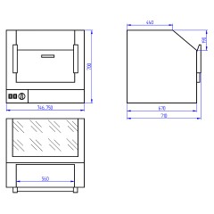 Витрина для попкорна RoboLabs VTP1-075n