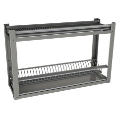 Полка настенная для тарелок и стаканов Restoinox ПНТС-1/1-700-ЭЦ