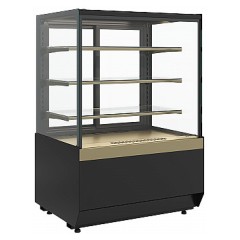 Витрина кондитерская Carboma KC70 VV 1,3-1 Standard без боковин, версия 2.0 (Bronze 9005/0109)