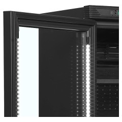 ШКАФ ХОЛОДИЛЬНЫЙ СО СТЕКЛОМ TEFCOLD CEV425 BLACK L/H